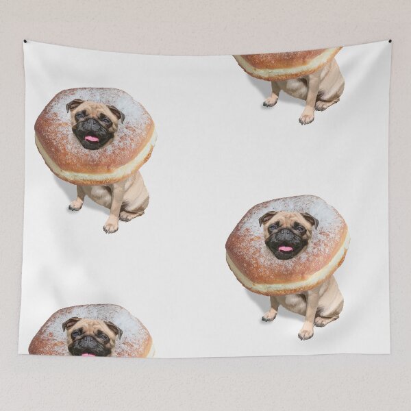 Item preview, Funny Cute Pug Dog Donut Puppy designed and sold by MOKA META.