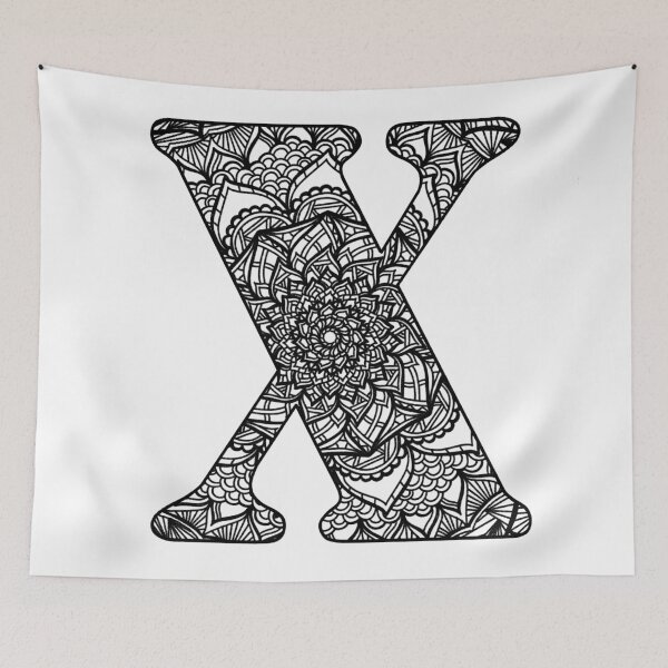 Item preview, Mandala Letter X designed and sold by lizashev.