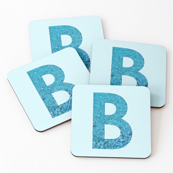 Item preview, The Letter B - Monogram in Blue Pool Water designed and sold by Bumblefuzzies.