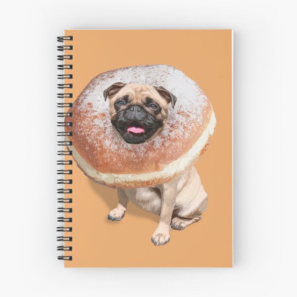 Item preview, Funny Cute Pug Dog Donut Puppy designed and sold by MOKA META.