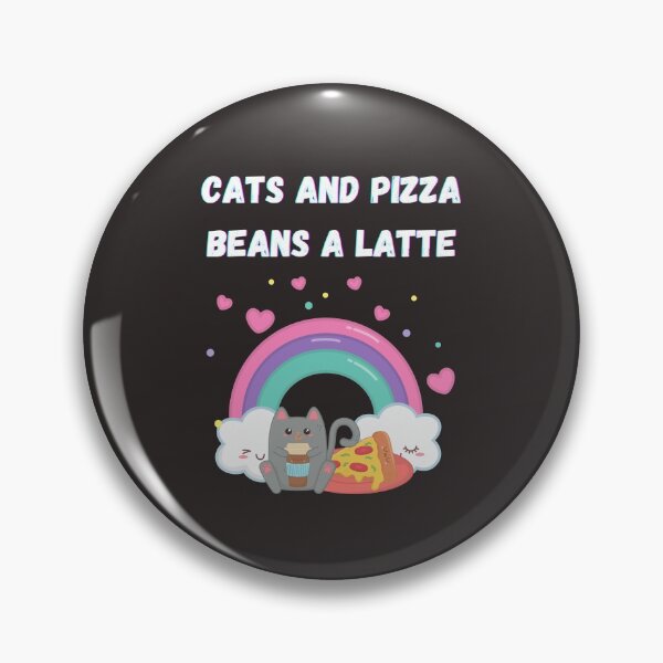 Item preview, Cats and Beans (Mean) A Latte Coffee Lover Pizza Lover Pun designed and sold by BampiQ.