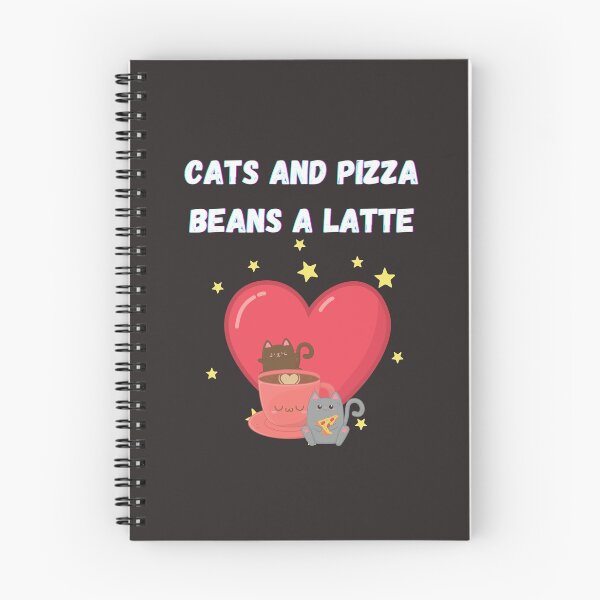 Item preview, Cats and Pizza Beans (Mean) A Latte Coffee and Pizza Lover Pun designed and sold by BampiQ.