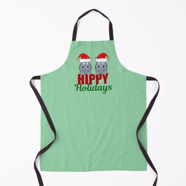 Aperçu de l'œuvre Hippy Holidays Noël Hippo Humour créée et vendue par Epic Love Designs.