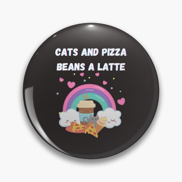 Item preview, Cats and Pizza Beans (Mean) A Latte Coffee Beans and Pizza Lover Pun designed and sold by BampiQ.