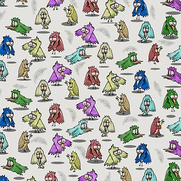 Artwork thumbnail, Colorful Bird Pattern by ekpatterns