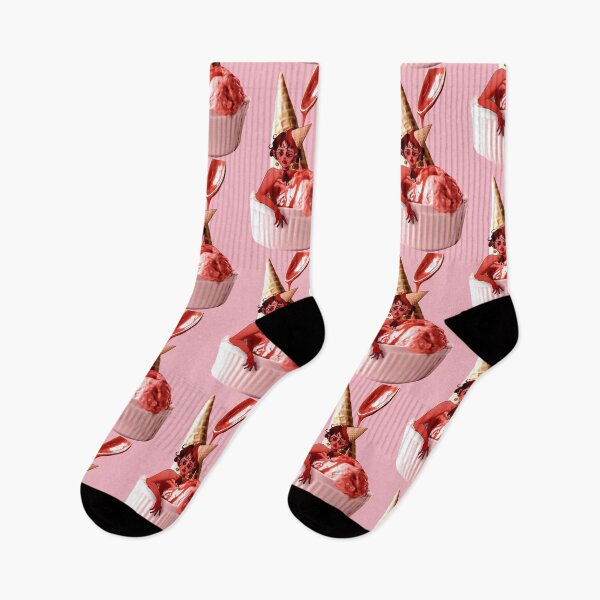Item preview, pink strawberry ice cream girl designed and sold by tatikawa-art.