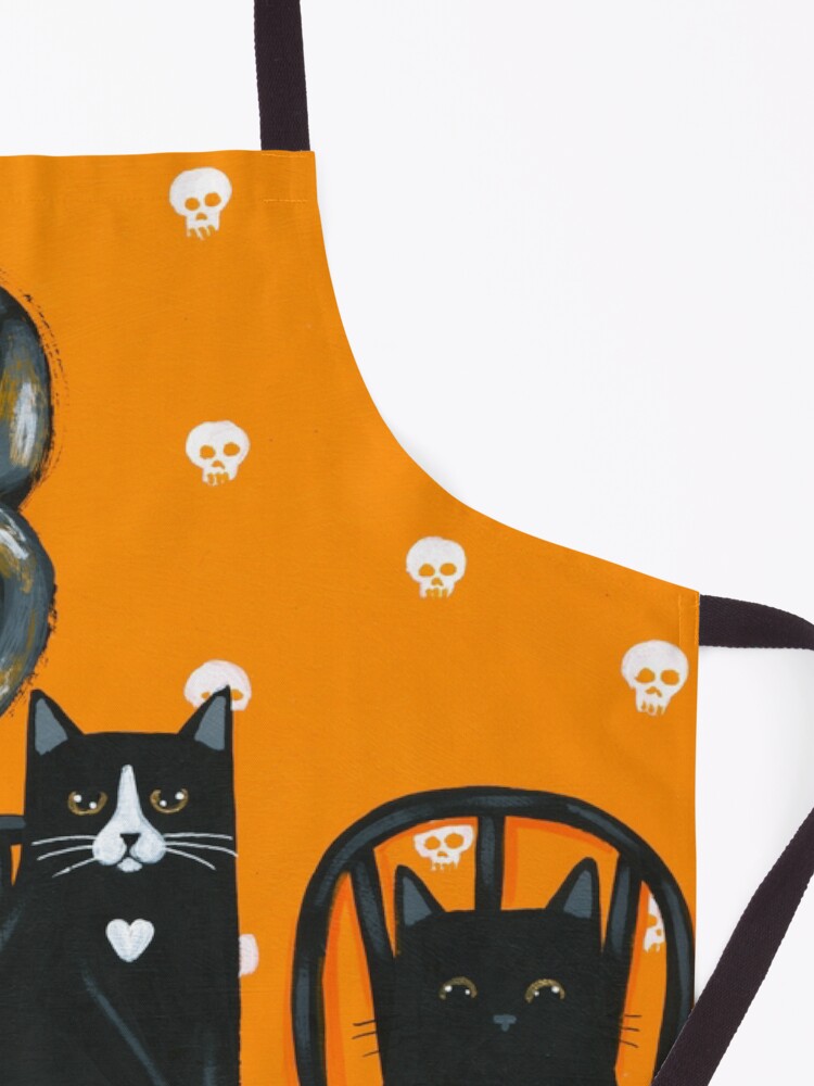 Alternate view of Halloween French Press Coffee Cats Apron
