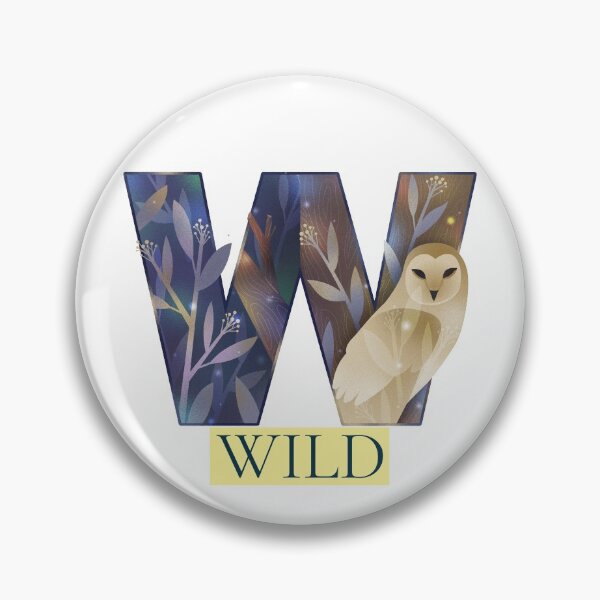 Item preview, Beautiful W typography "Wild" Wild owl designed and sold by TamGustam.