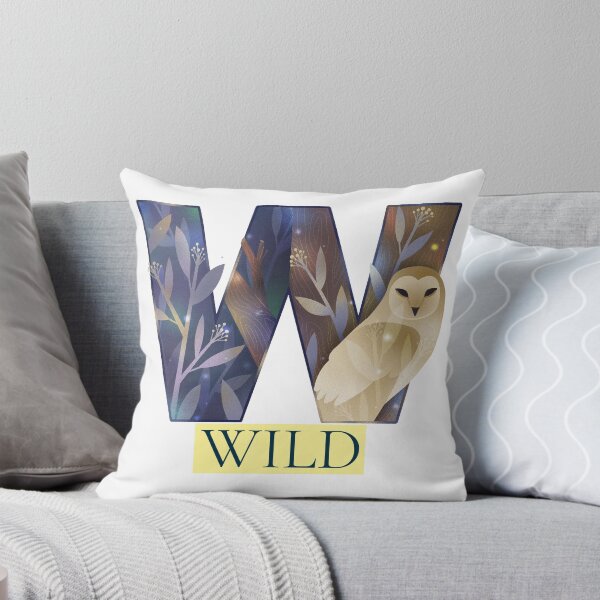 Item preview, Beautiful W typography "Wild" Wild owl designed and sold by TamGustam.