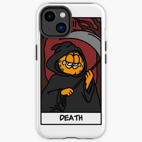 the death tarot card but it's garfield  iPhone Tough Case
