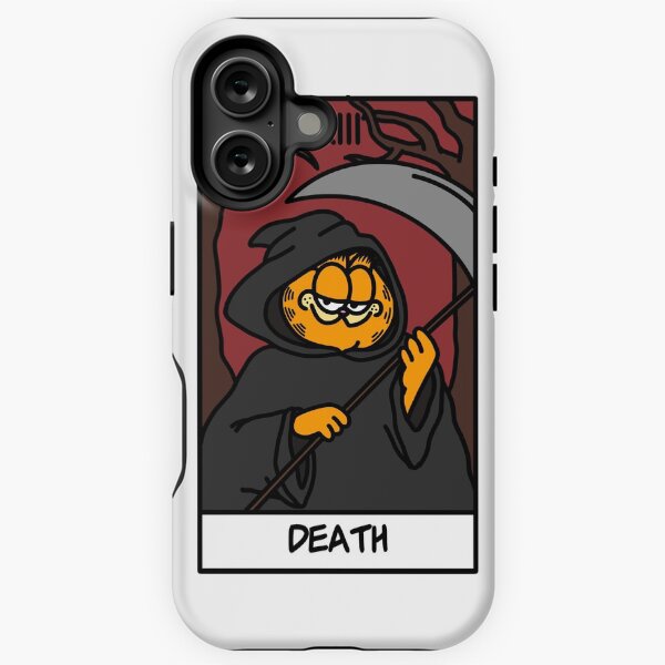 Vista previa del artículo con la obra «La carta del tarot de la muerte pero es garfield», diseñado y vendido por jxliahx.