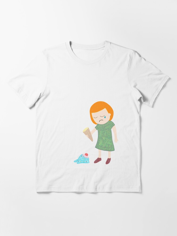 Girl crying over ice cream on floor | Essential T-Shirt