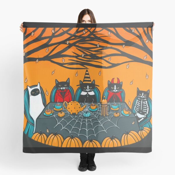 Item preview, Halloween Tea and Coffee Party designed and sold by KilkennyCat Art.
