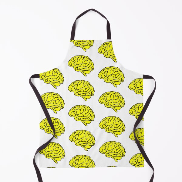 Item preview, yellow brain designed and sold by NeuroNotes.