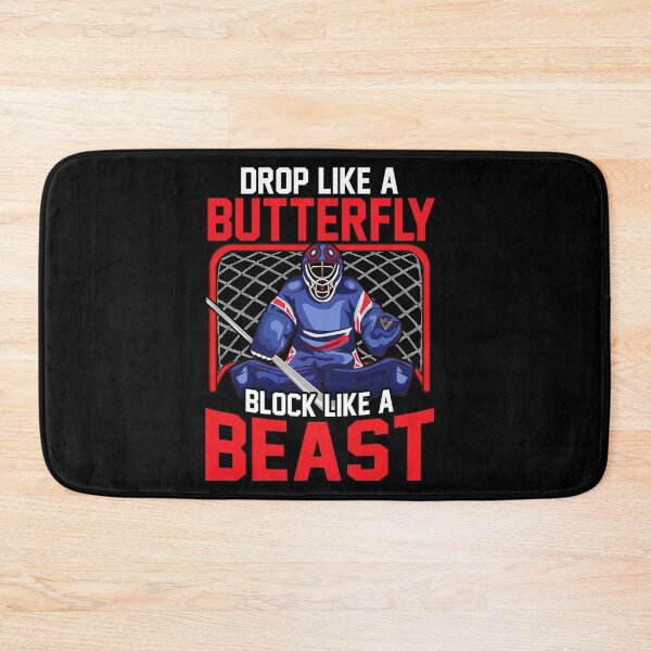 Item preview, Ice Hockey Goalie Drop Like A Butterfly Block Like A Beast designed and sold by SqualeForce.