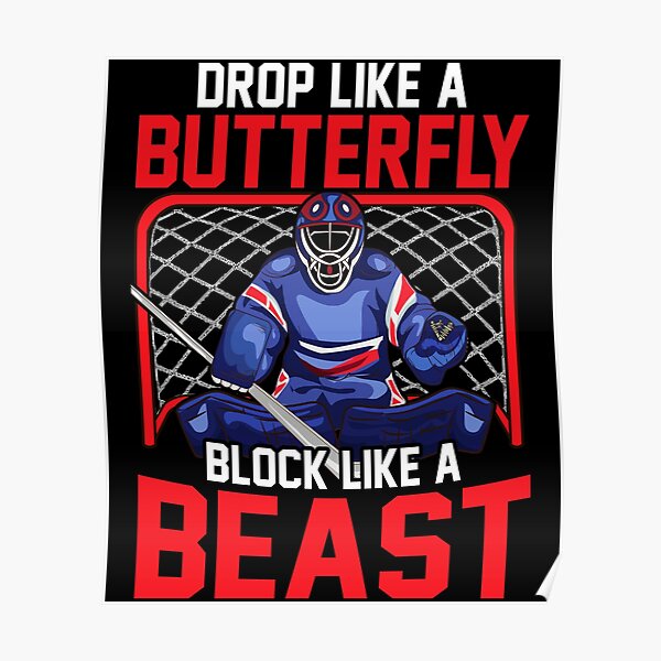 Hockey Goalie Parking Only Funny Sign Cubicle Locker Mini Art Poster 8x12