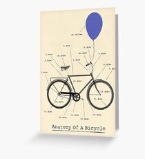 Anatomy Of A Bicycle Greeting Card