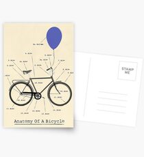 Anatomy Of A Bicycle Postkarten