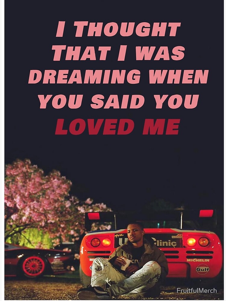 Discover Frank Ocean Ivy Song Lyrics Graphic Premium Matte Vertical Poster