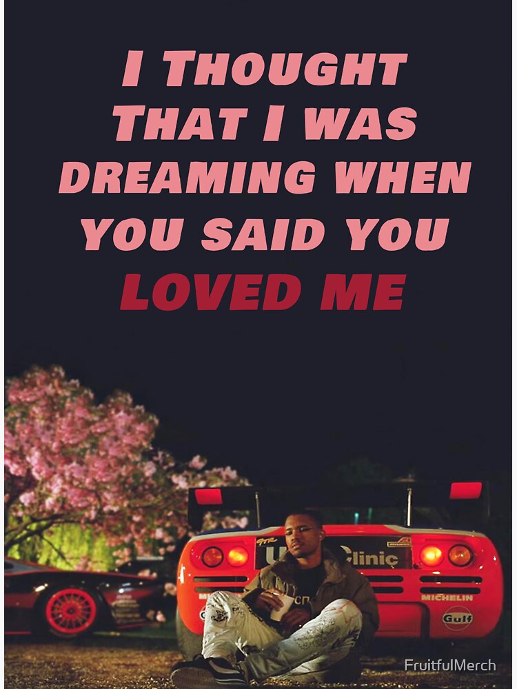 "Frank Ocean Ivy Song Lyrics Graphic" Sticker by FruitfulMerch Redbubble