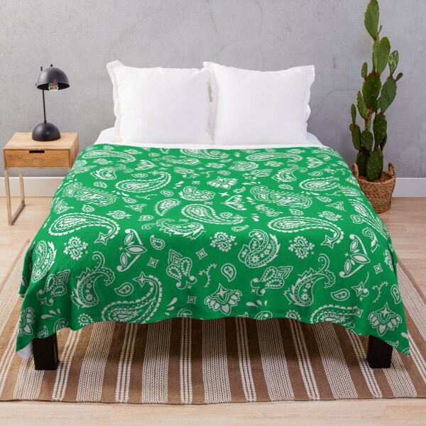 Item preview, White On Green Paisley designed and sold by BadBehaviour.
