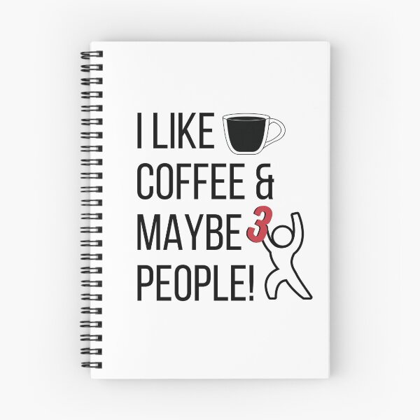 Aperçu de l'œuvre J'aime le café et peut-être 3 personnes créée et vendue par Yazztees.