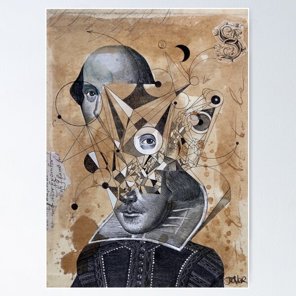 Item preview, shakespeare as an abstracted concept  designed and sold by Loui  Jover.