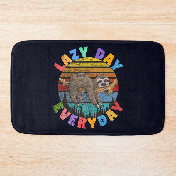 Item preview, Lazy day everyday retro sleeping sloth on tree designed and sold by GoodyLeo.