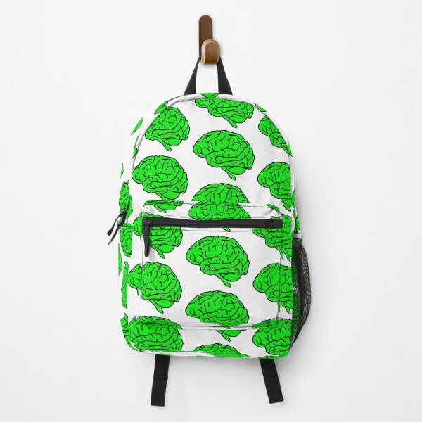 Item preview, lime green brain designed and sold by NeuroNotes.