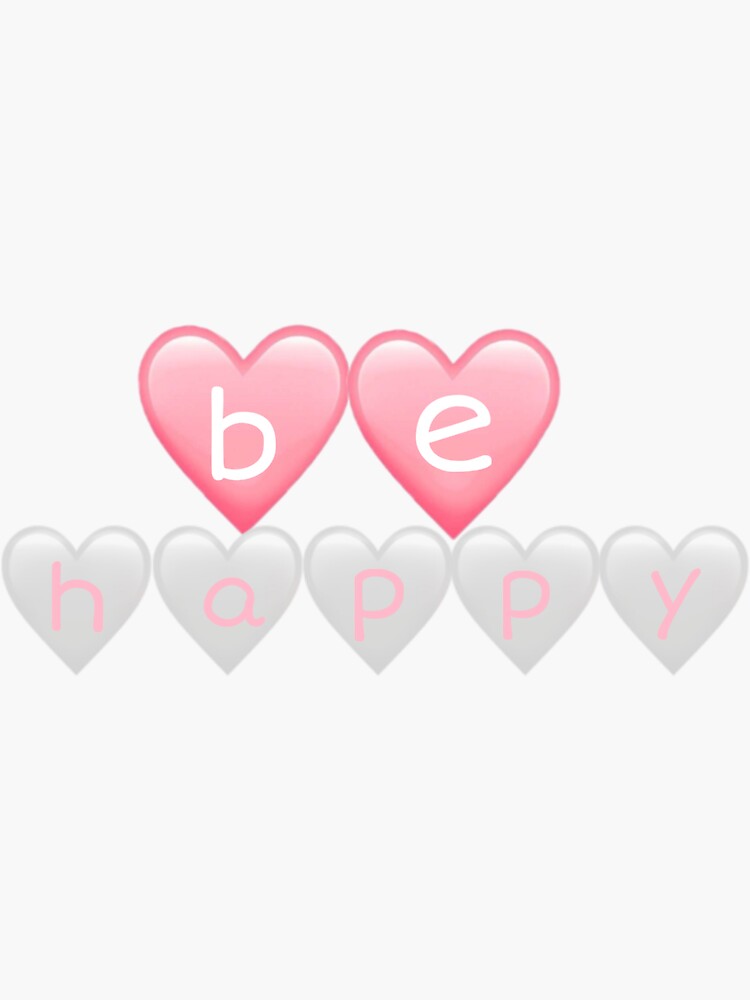 Thumbnail 3 of 3, Sticker, be happy designed and sold by abbyfoltz.