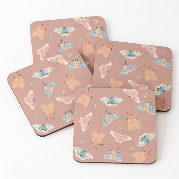 Item preview, Moths Pattern - Pastels - Pink designed and sold by hellocando.