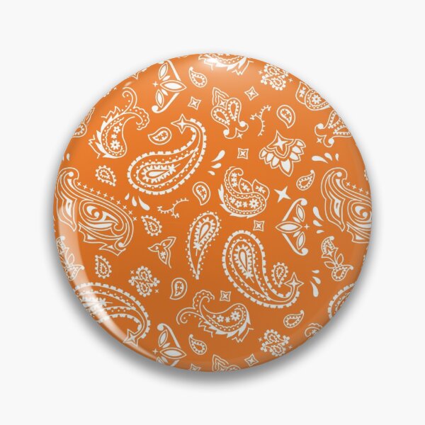 Item preview, White on Orange Paisley designed and sold by BadBehaviour.