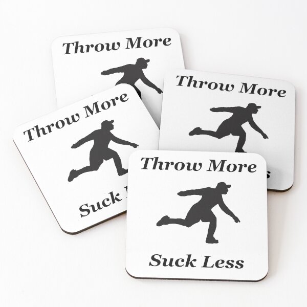 Item preview, Throw More Suck Less Disc Golf Slogan designed and sold by NancyMerkle.