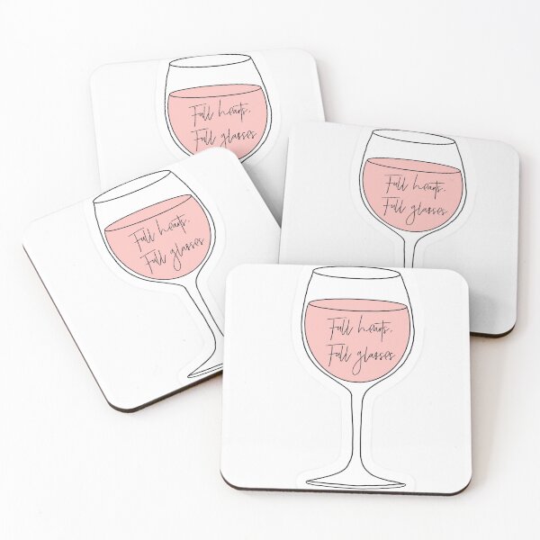 Item preview, Full Hearts Full Glasses (Rose) designed and sold by Brown Bag  Creative Co.