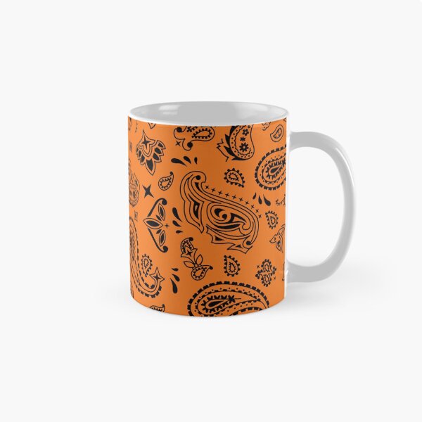 Item preview, Black on Orange Paisley  designed and sold by BadBehaviour.