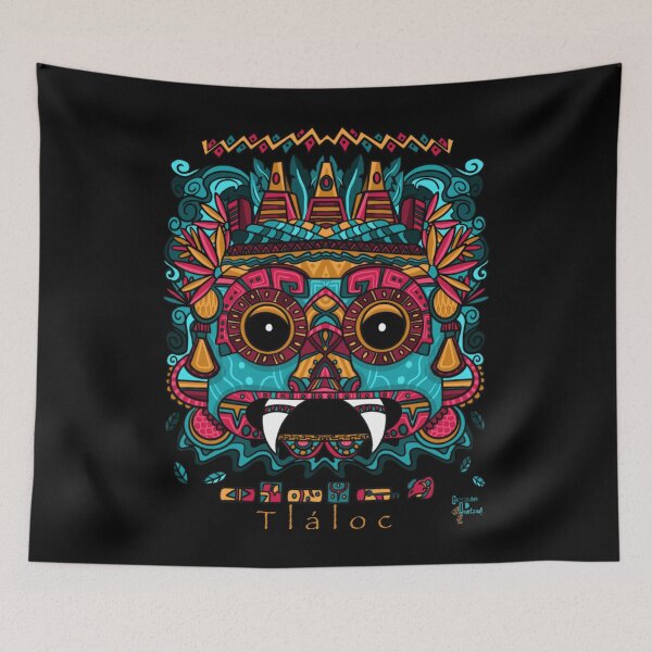 Item preview, Day of the dead, Tlaloc, prehispanic God folklore designed and sold by CorazonDQuetzal.