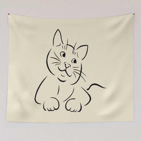 Item preview, Funny Smiley Cartoon Cat , Cat Lovers designed and sold by Ouais  Malak.