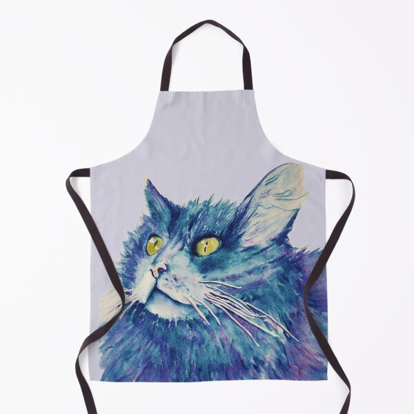 Item preview, Blue Cat | watercolor art designed and sold by Musiccityartfix.