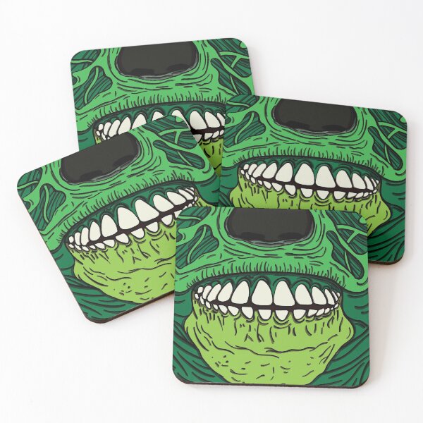 Item preview, Green Fleshy Half-Face designed and sold by artbyjoeski.