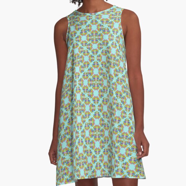 Triangles Abstract A-Line Dress