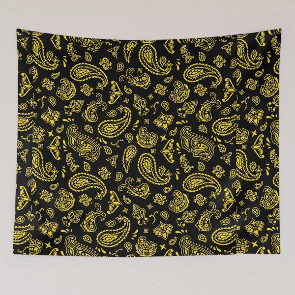 Item preview, Yellow on Black Paisley designed and sold by BadBehaviour.