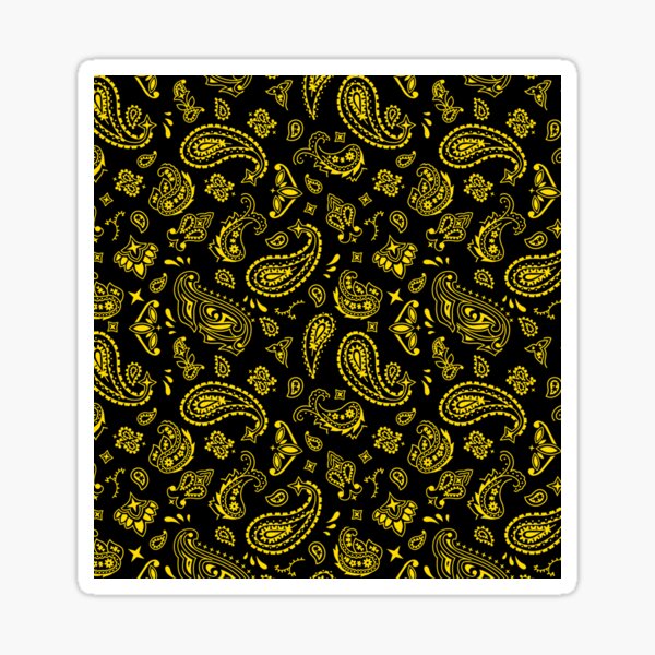 Item preview, Yellow on Black Paisley designed and sold by BadBehaviour.