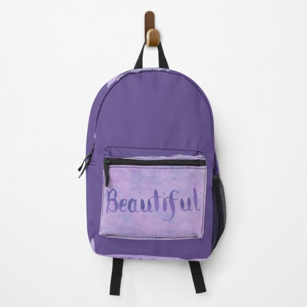 Item preview, Beautiful - written in Purple Watercolor Brush Lettering on Ultra Violet designed and sold by Karen McFarland.