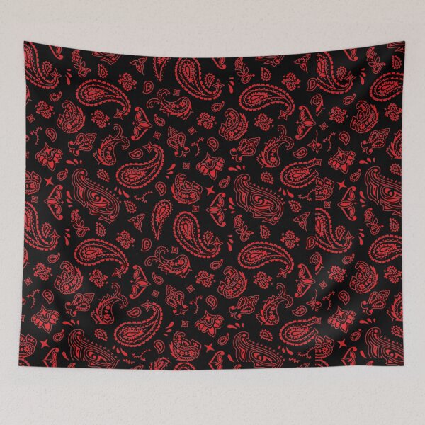 Item preview, Red on Black Paisley designed and sold by BadBehaviour.