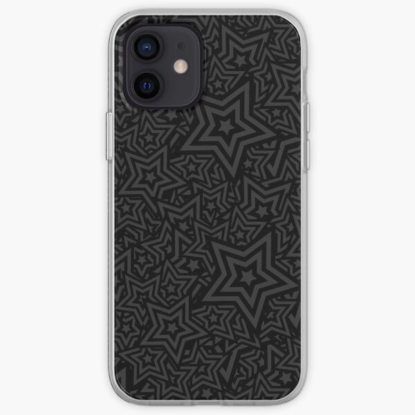 BLACK STAR PATTERN iPhone Soft Case