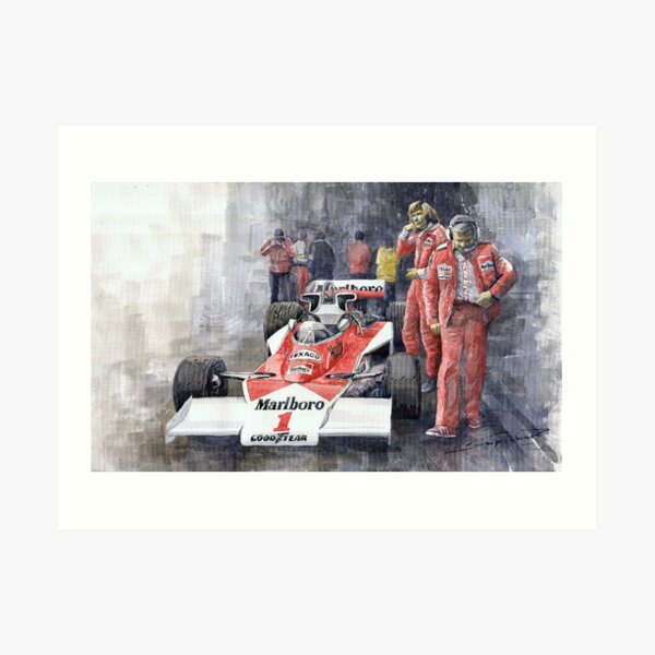 James Hunt Monaco GP 1977 McLaren M23 Art Print