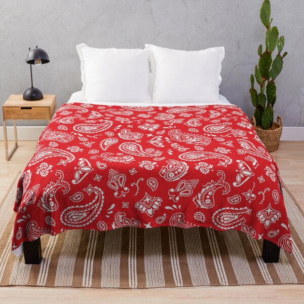 Item preview, White On Red Paisley designed and sold by BadBehaviour.
