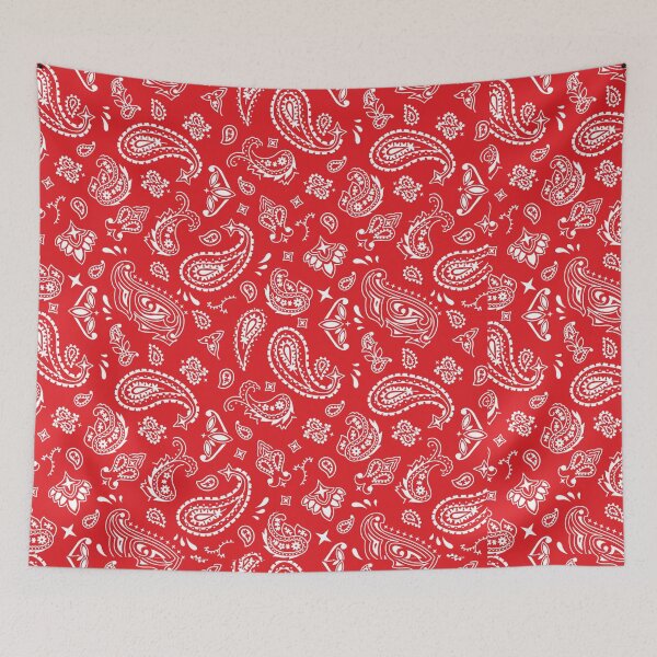 Item preview, White On Red Paisley designed and sold by BadBehaviour.