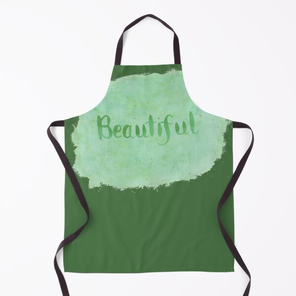 Item preview, Beautiful - written in Green Watercolor Brush Lettering on Green designed and sold by Karen McFarland.