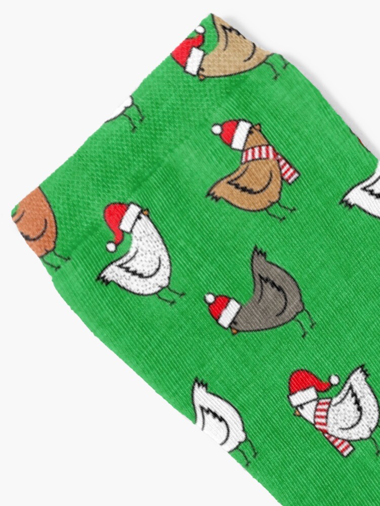 Alternate view of Christmas Chickens Socks